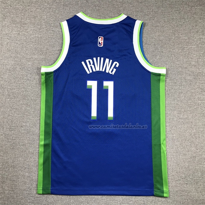 Camiseta Nino Dallas Mavericks Kyrie Irving NO 11 Ciudad 2022-23 Azul